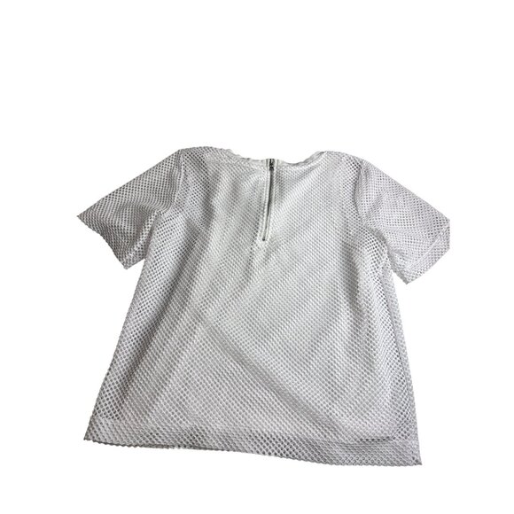 Banana Republic White Mesh Knit Top with Tank Lining Size M - Picture 2 of 5